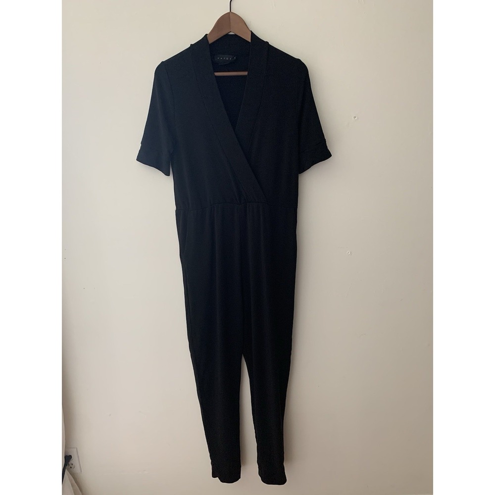Hatch Maternity Size Nurse-To-Errands Jumpsuit in Black O Jersey Nursing Mom